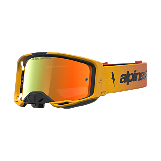 Alpinestars Motocross Goggle Vision 8 Amber - Fire Red / Black - Mirror Red