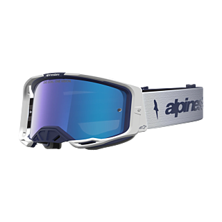 Alpinestars Motocross Goggle Vision 8 Amber - Navy / White - Mirror Blue