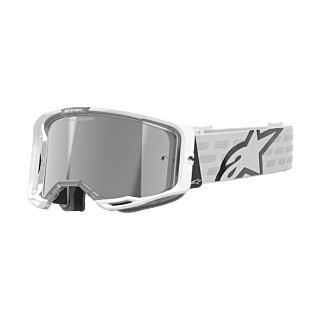 Alpinestars Motocross Goggle Vision 8 Corp - White - Mirror Silver