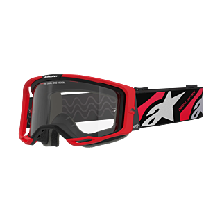 Alpinestars Motocross Goggle Vision 8 Luar - Red / Black - Clear