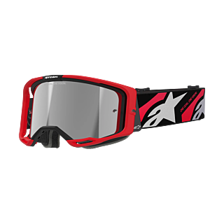 Alpinestars Motocross Goggle Vision 8 Luar - Red / Black - Mirror Silver