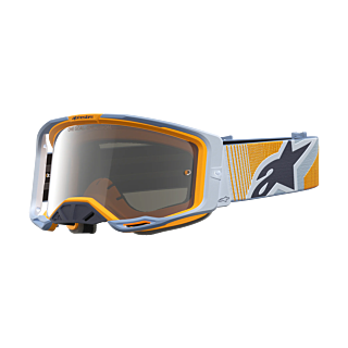 Alpinestars Motocross Goggle Vision 8 Maven - Dust Blue / Orange - Mirror Silver