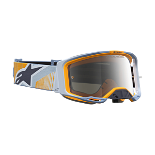 Alpinestars Motocross Goggle Vision 8 Maven - Dust Blue / Orange - Mirror Silver