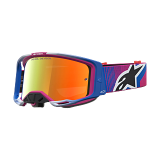 Alpinestars Motocross Goggle Vision 8 Maven - Fire Red / Black - Mirror Red