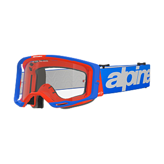 Alpinestars Motocross Goggle Vision 8 Wordmark - Blue / Orange - Clear