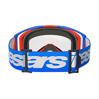 Alpinestars Motocross Goggle Vision 8 Wordmark - Blue / Orange - Dual Vented Clear