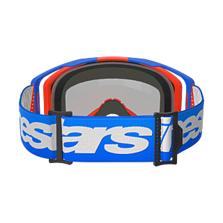 Alpinestars Motocross Goggle Vision 8 Wordmark - Blue / Orange - Mirror Red