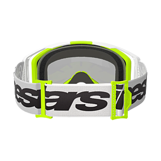 Alpinestars Motocross Goggle Vision 8 Wordmark - White / Fluo Yellow - Mirror Silver