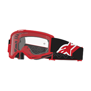 Alpinestars Motocross Goggle Vision OTG - Red / Black / White - Clear