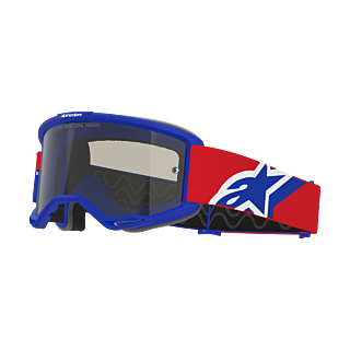 Alpinestars Motocross Goggle Vision Sand - Blue / Red / White - Dark Smoke