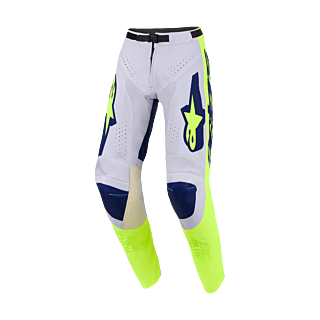 Alpinestars Motocross Pants 2026 Racer Air Riway - Light Grey / Fluo Yellow / Blue