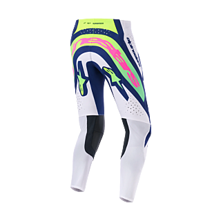 Alpinestars Motocross Pants 2026 Supertech Vista - Light Grey / Fluo Yellow / Blue