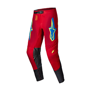 Alpinestars Motocross Pants Supertech Maker - Red / Fluo Yellow