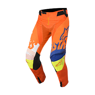 Alpinestars Motocross Pants Techstar Screamer - Orange / Blue / White