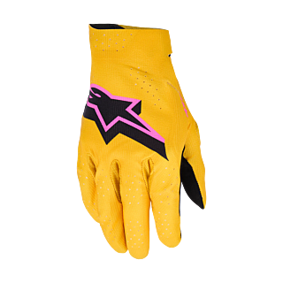 Alpinestars Motocross Gloves 2026 Supertech - Gold / Black / Fluo Pink