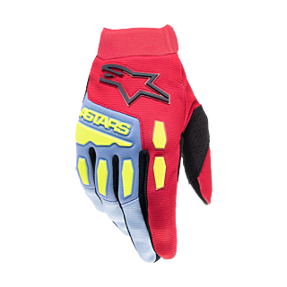 Alpinestars Motocross Gloves Full Bore - Light Blue / Red Berry / Black
