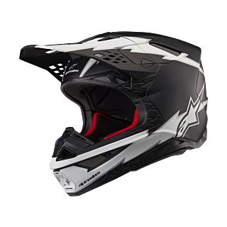 Alpinestars Motocross Helmet S-M10 Ampress - Matte Black / White