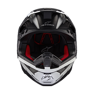 Alpinestars Motocross Helmet S-M10 Ampress - Matte Black / White