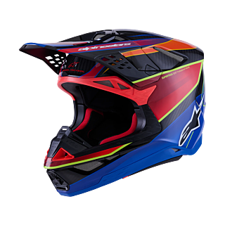 Alpinestars Motocross Helmet S-M10 Era - Blue / Red / Fluo Yellow