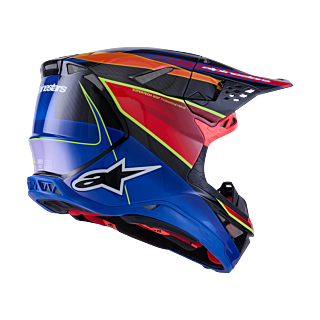 Alpinestars Motocross Helmet S-M10 Era - Blue / Red / Fluo Yellow