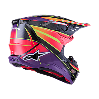 Alpinestars Motocross Helmet S-M10 Era - Pink / Violet / Fluo Yellow