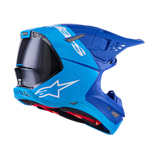 Alpinestars Motocross Helmet S-M10 Flood - Met Blue / Black / Carbon