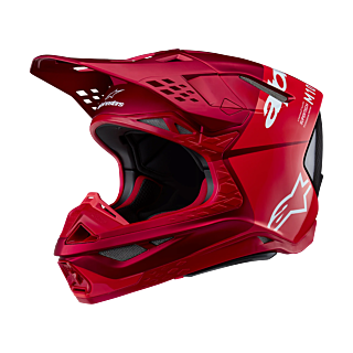 Alpinestars Motocross Helmet S-M10 Flood - Red / Fluo Red