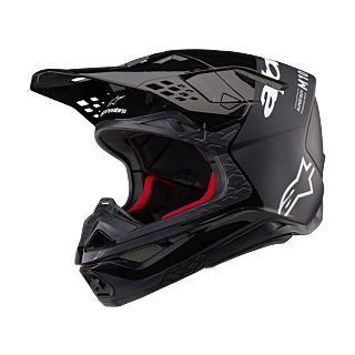 Alpinestars Motocross Helmet S-M10 Flood - Black / Dark Grey