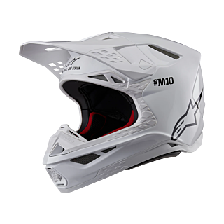 Alpinestars Motocross Helmet S-M10 Solid - Gloss White