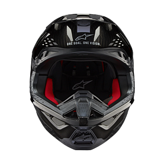 Alpinestars Motocross Helmet S-M10 Solid - Gloss Black / Carbon