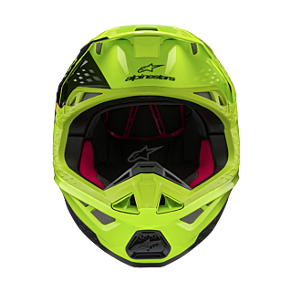 Alpinestars Motocross Helmet S-M10 Unite - Gloss Fluo Yellow / Black / Diva Pink