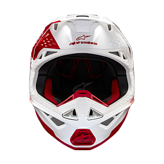 Alpinestars Motocross Helmet S-M10 Unite - Gloss Red / White