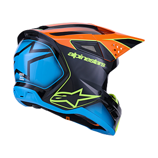 Alpinestars Motocross Helmet S-M3 Fray - Black / Orange / Fluo Yellow