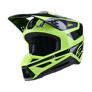 Alpinestars Motocross Helmet S-M3 Heat - Fluo Yellow / Black