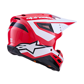 Alpinestars Motocross Helmet S-M3 Heat - Red / White / Black