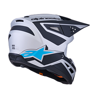 Alpinestars Motocross Helmet S-M3 Heat - Silver / Blue / Black