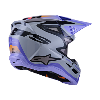 Alpinestars Motocross Helmet S-M3 Jettson - Grey / Purple / Black