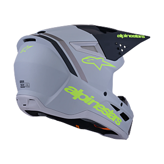 Alpinestars Motocross Helmet S-M3 Radium - Grey / Black / Fluo Yellow
