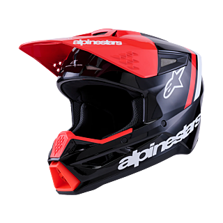 Alpinestars Motocross Helmet S-M3 Radium - Black / Fluo Red / White