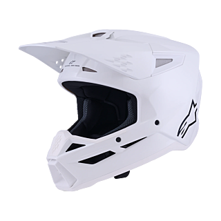 Alpinestars Motocross Helmet S-M3 Solid - Gloss White