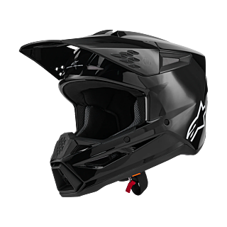 Alpinestars Motocross Helmet S-M3 Solid - Gloss Black