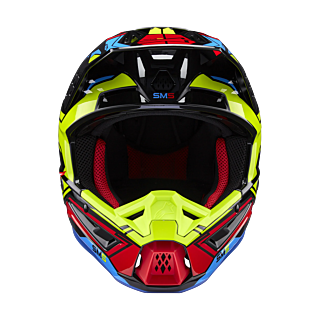 Alpinestars Motocross Helmet S-M5 Action 2 - Gloss Black / Fluo Yellow / Red