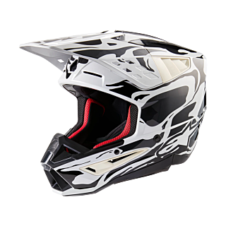 Alpinestars Motocross Helmet S-M5 Mineral - Gloss Cool Grey / Dark Grey