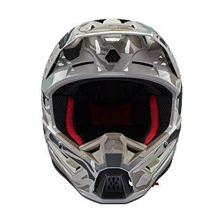 Alpinestars Motocross Helmet S-M5 Mineral - Gloss Grey / Green