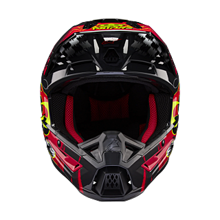 Alpinestars Motocross Helmet S-M5 Rash - Gloss Dark Grey / Red