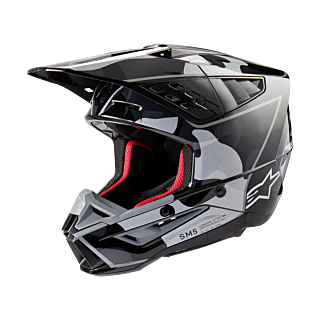 Alpinestars Motocross Helmet S-M5 Rover 2 - Gloss Black / Silver