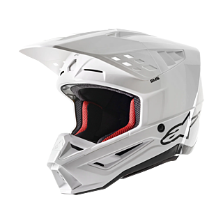 Alpinestars Motocross Helmet S-M5 Solid - Gloss White