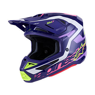Alpinestars Motocross Helmet S-M7 Deed - Purple / Pink