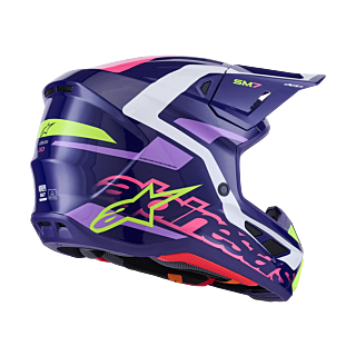 Alpinestars Motocross Helmet S-M7 Deed - Purple / Pink