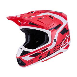 Alpinestars Motocross Helmet S-M7 Deed - Red / Black / White